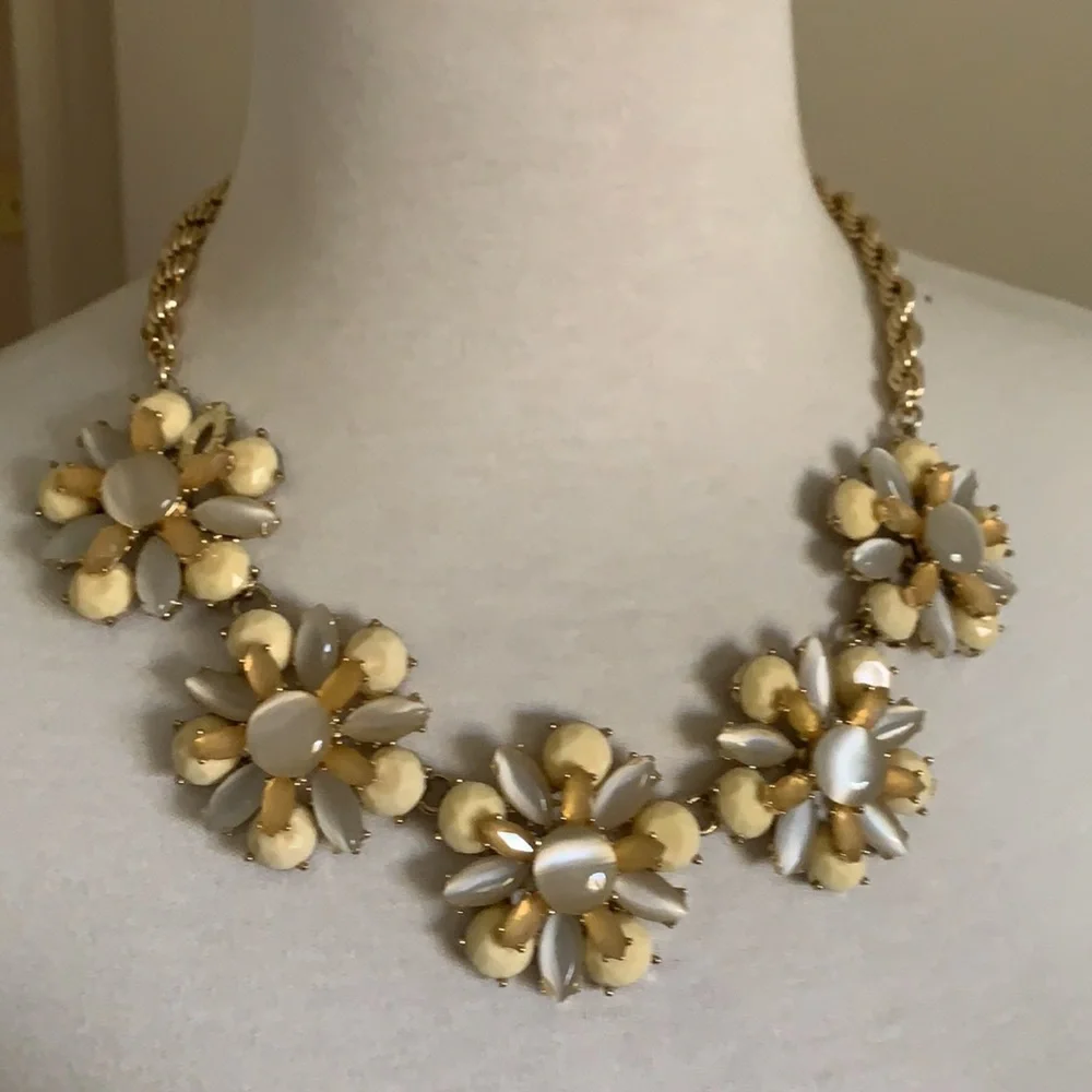 Two Banana Republics statement Necklaces